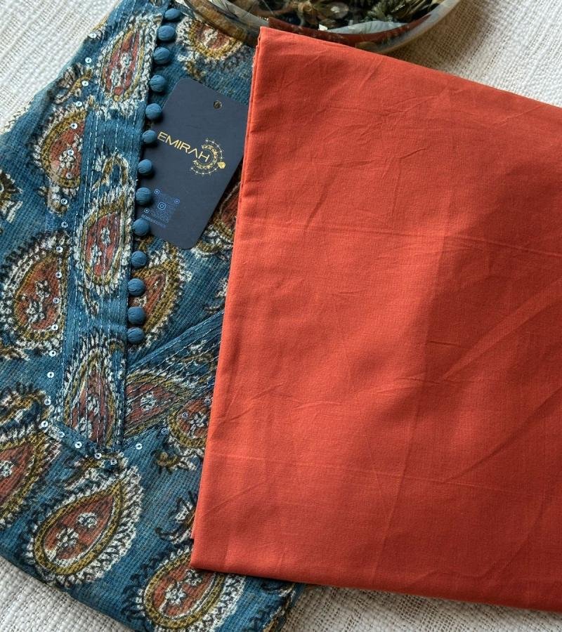 Exquisite Kota Doriya Salwar Suit with Cotton Bottom - Jet Black