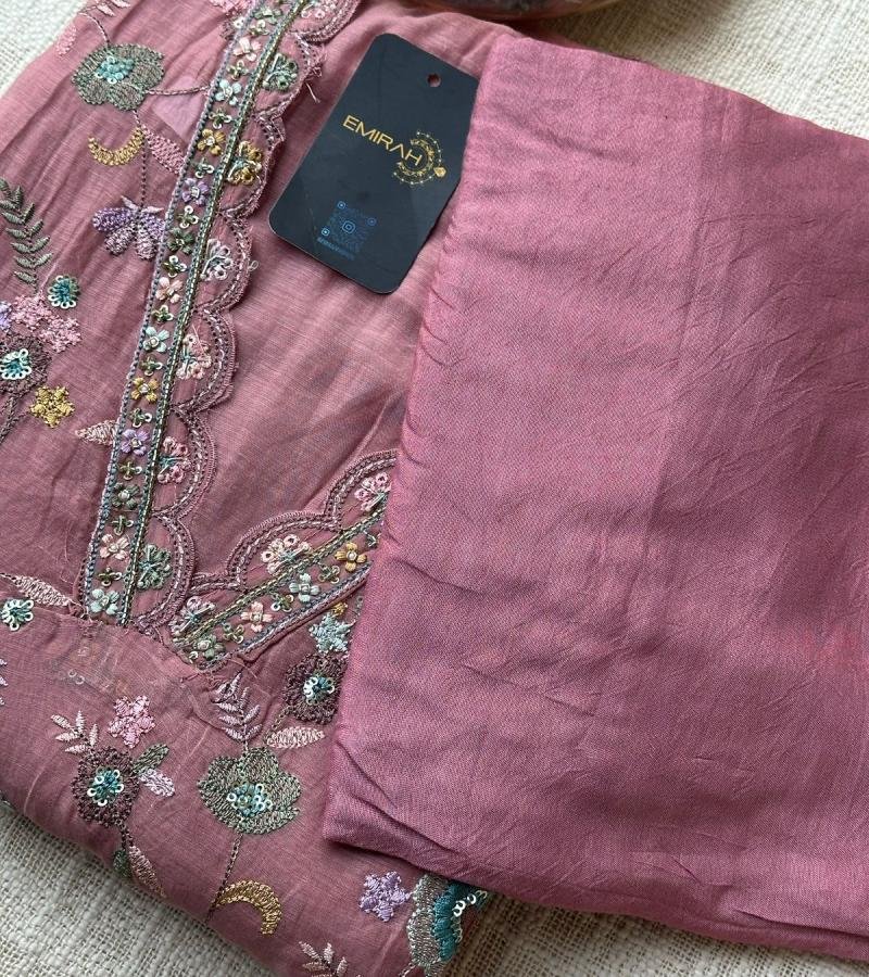 Graceful Mul Chanderi Salwar Suit  - Royal Blue