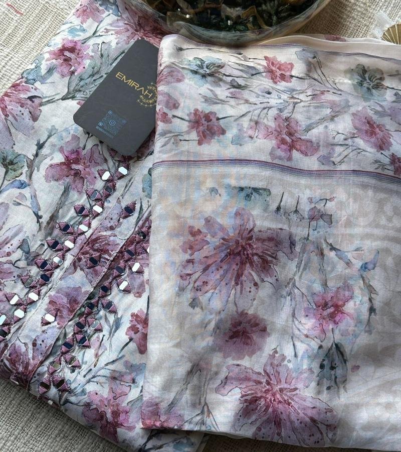 Chic Muslin Silk Salwar Suit  - Jet Black