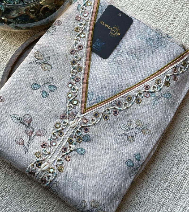 Charming Semi-Linen Salwar Suit  - Gold