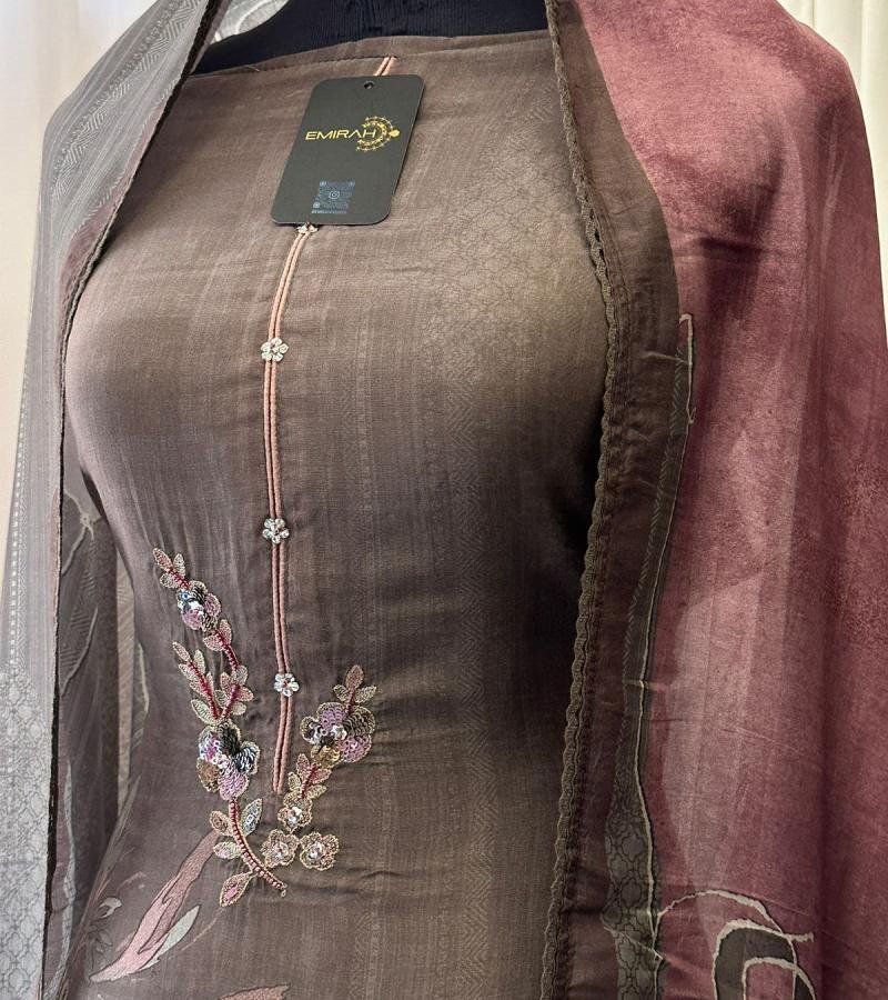 Muslin Silk Suit  - Royal Blue