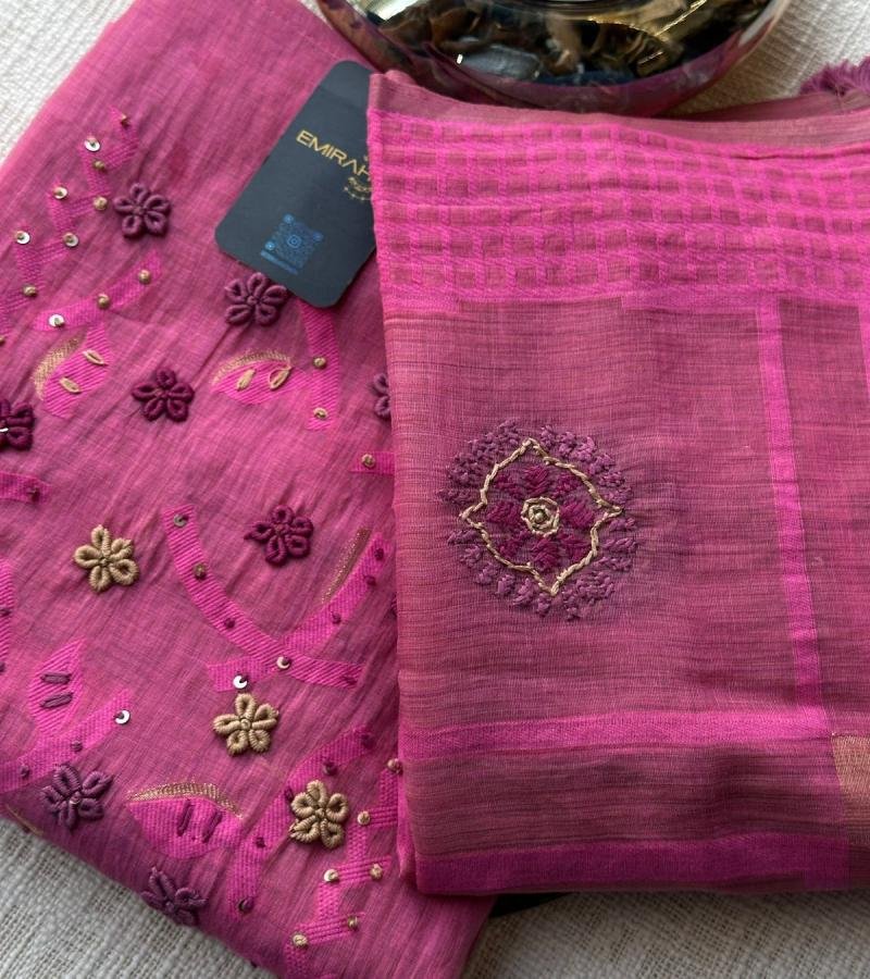 Premium Chanderi Suit with Embroidery and Sequin Work - Jet Black