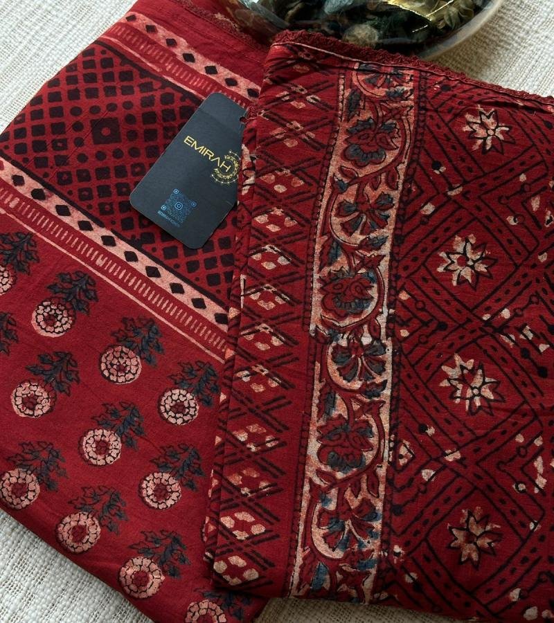 Artisanal Ajrakh Suit - Gold