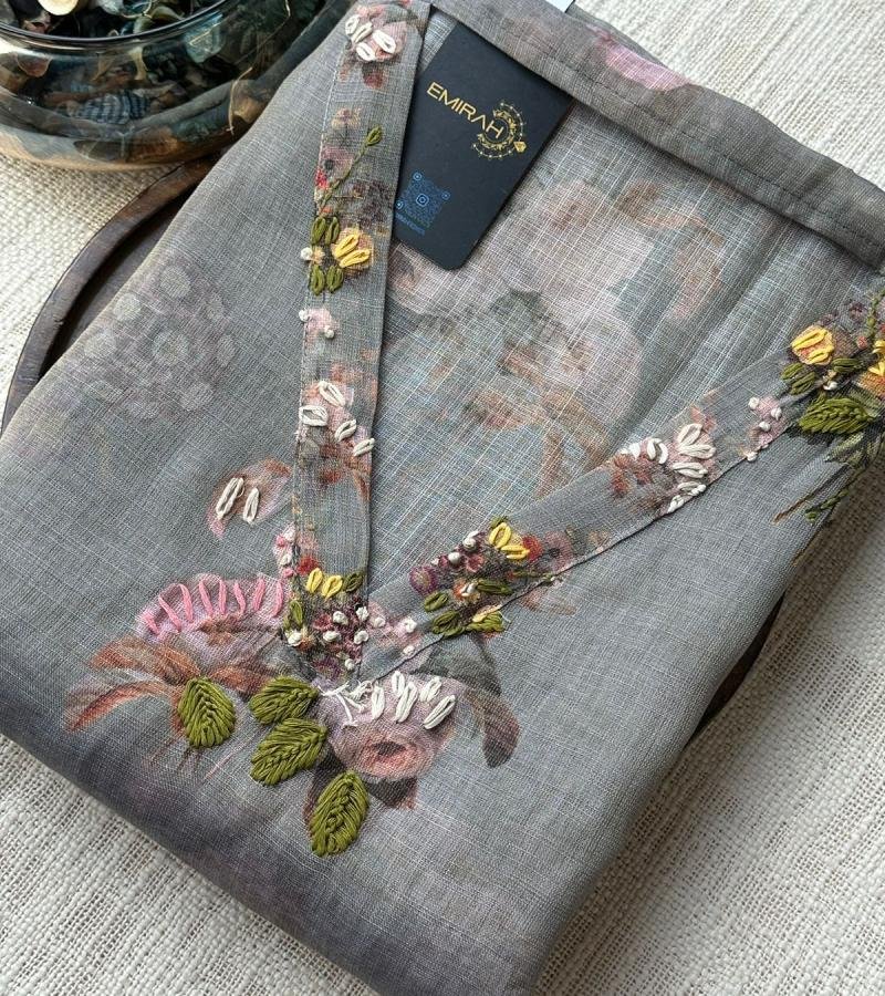 Embroidered Elegance - Royal Blue