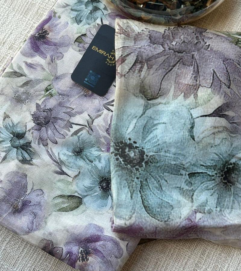 Blossoms on Linen - Jet Black