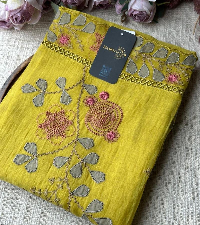 Whimsical Floral Mul Chanderi Suit - Silver