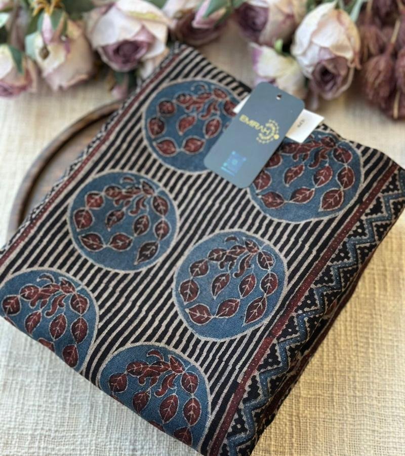 Artisanal Hand-Block Printed Linen Suit - Jet Black