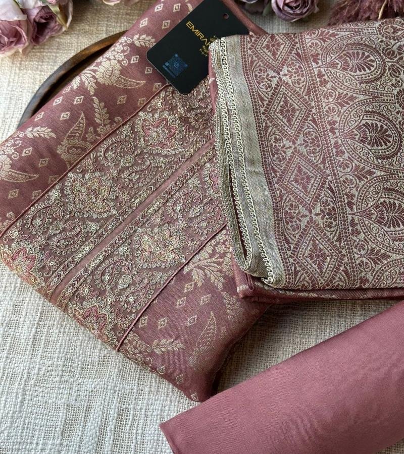 Elegant Woven Banarasi Silk Suit - Emerald Green