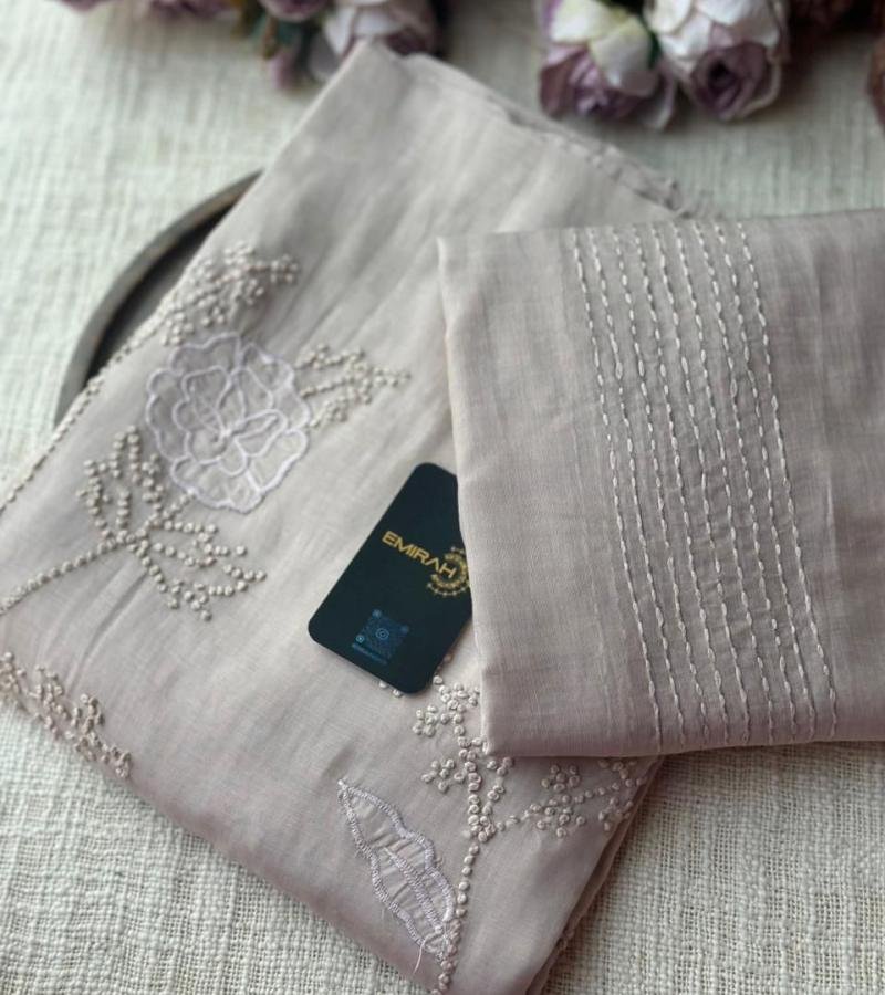 Elegant Handcrafted Mul Chanderi Suit - Jet Black