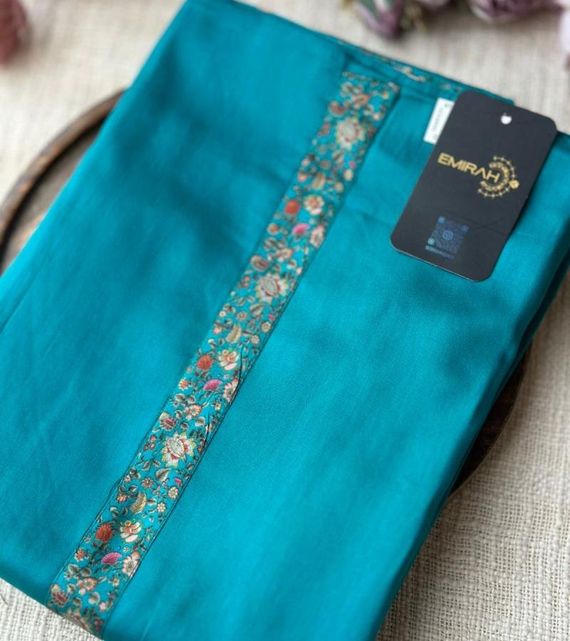 Teal Bloom Jam Cotton Suit - Silver