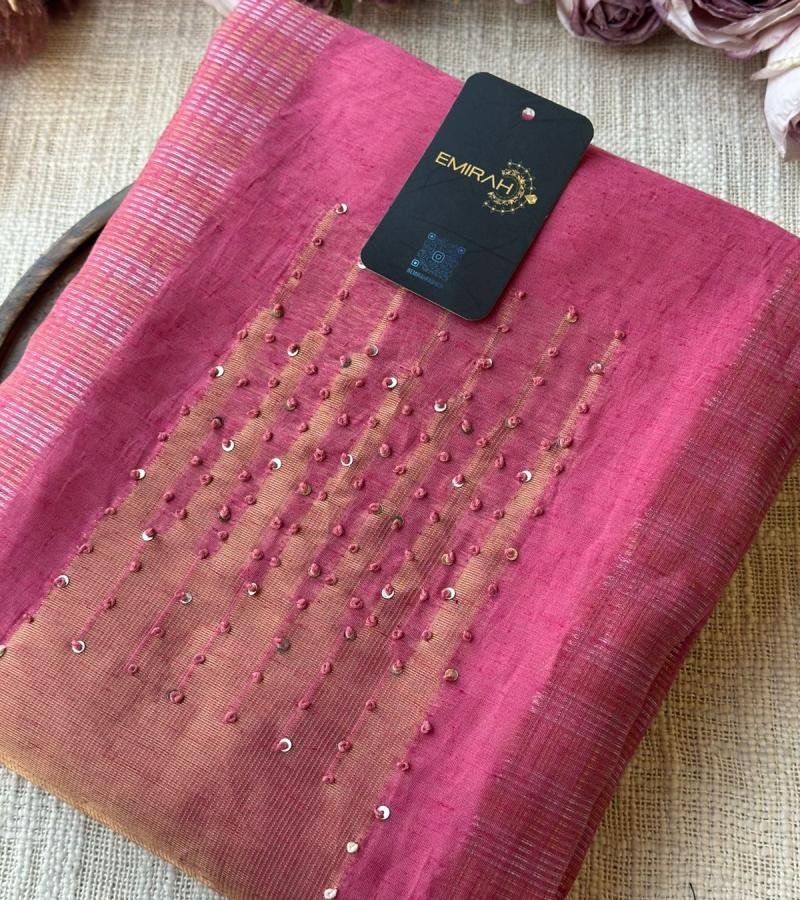 Jamdani Grace Chanderi Suit - Ruby Red