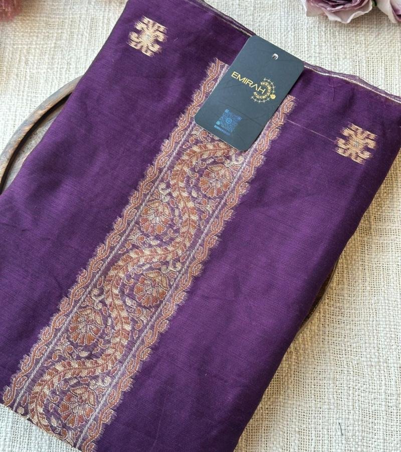 Regal Chanderi Jamdani Woven Suit - Rose Pink