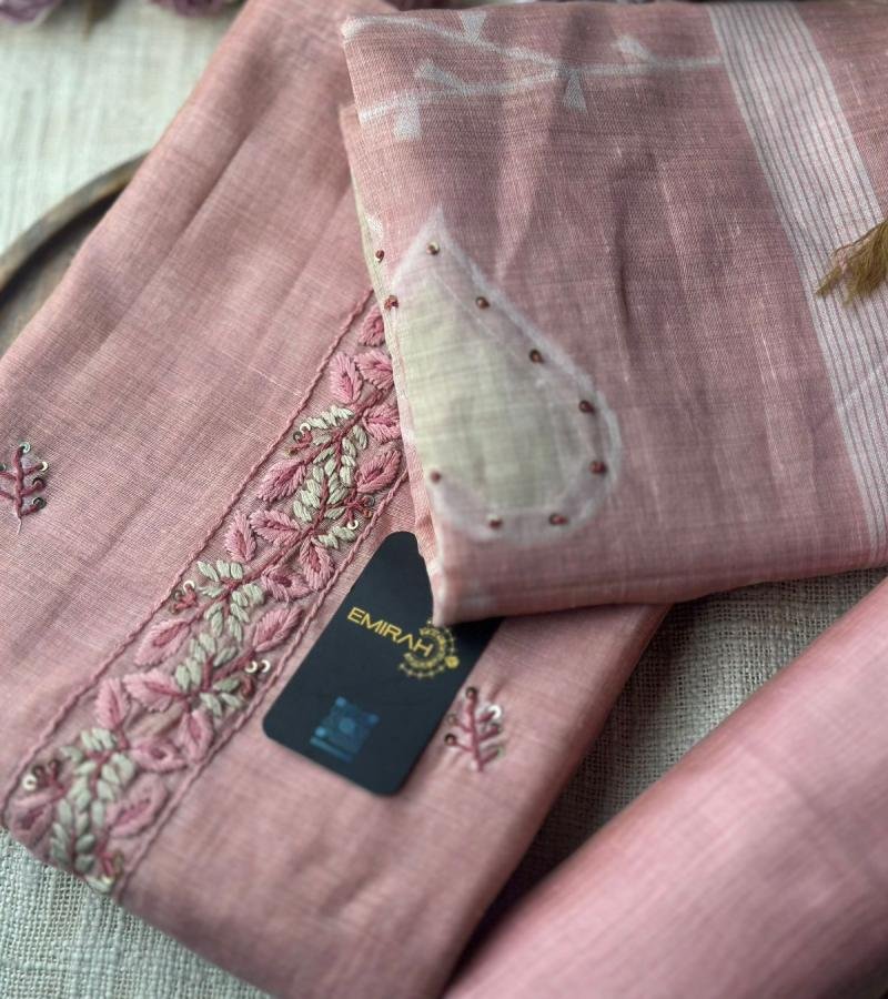 Blush Jamdani Chanderi Grace - Royal Blue