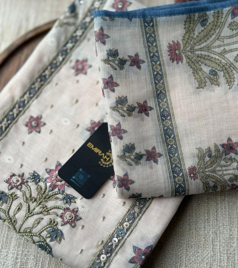 Pastel Bloom Linen Blend - Gold