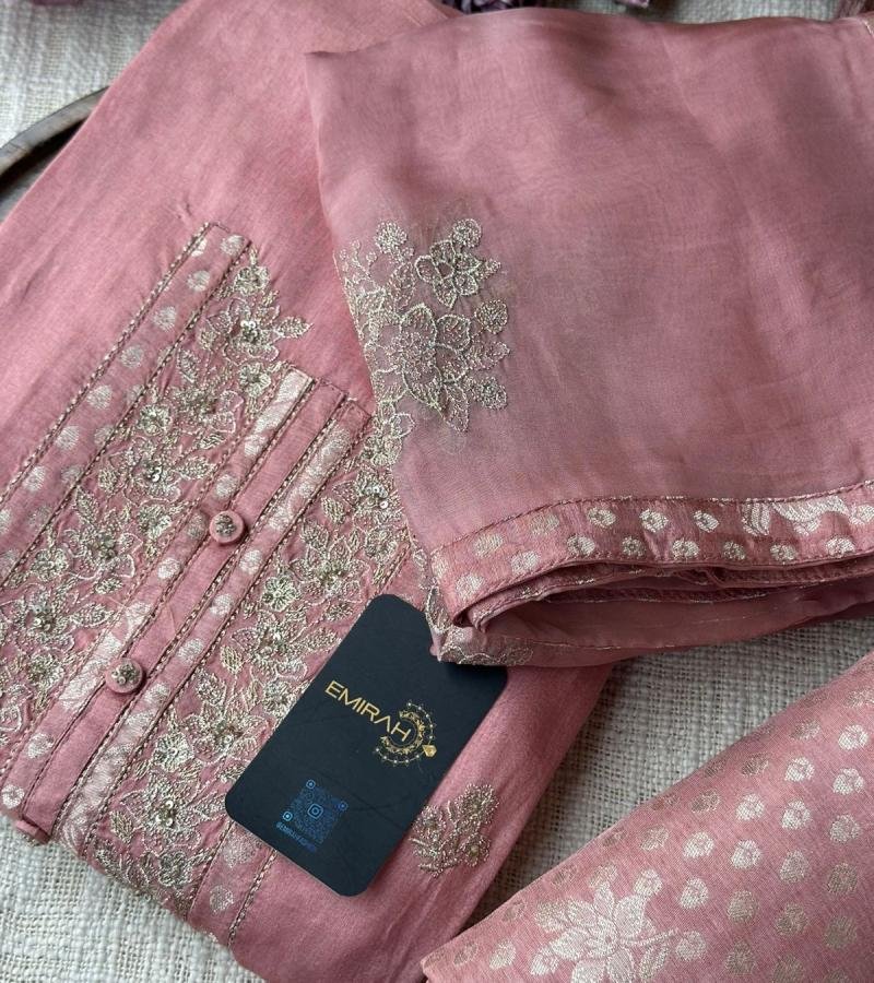  Blush Banarasi Elegance - Jet Black
