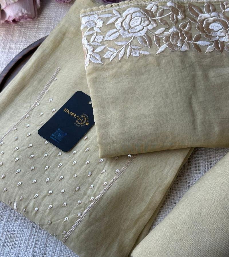  Subtle Sage Mul Chanderi - Ruby Red