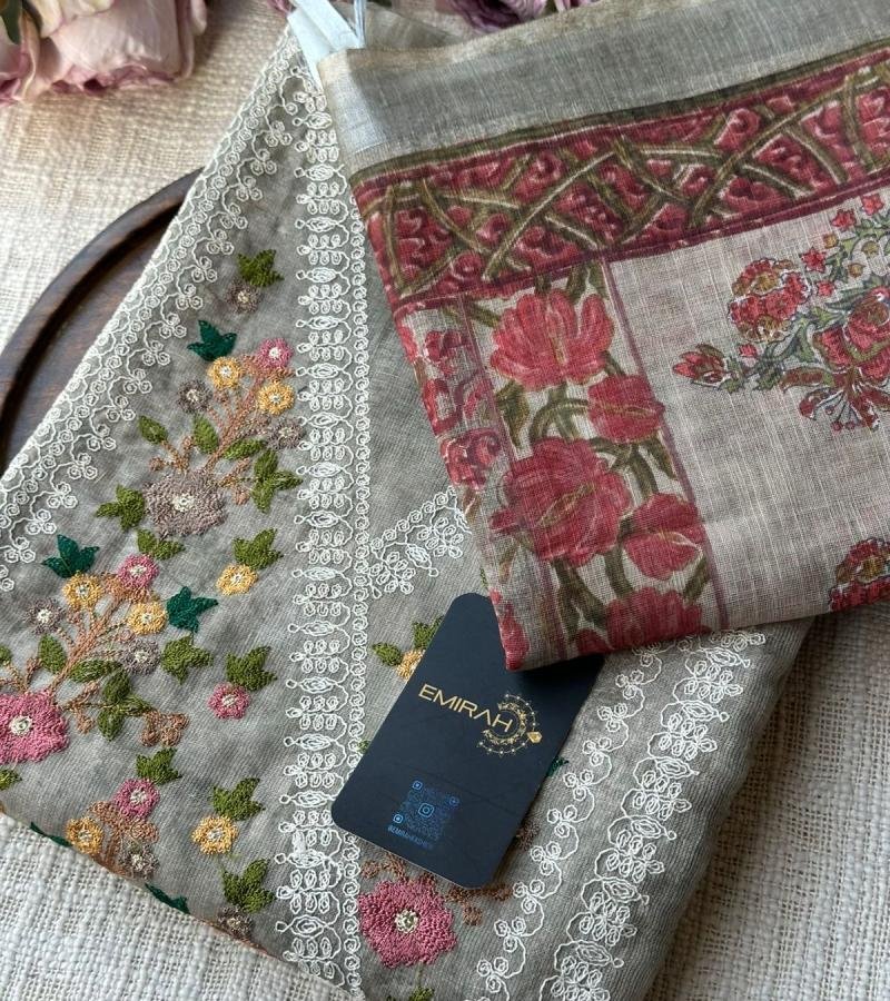 Vintage Garden Tissue Linen - Jet Black