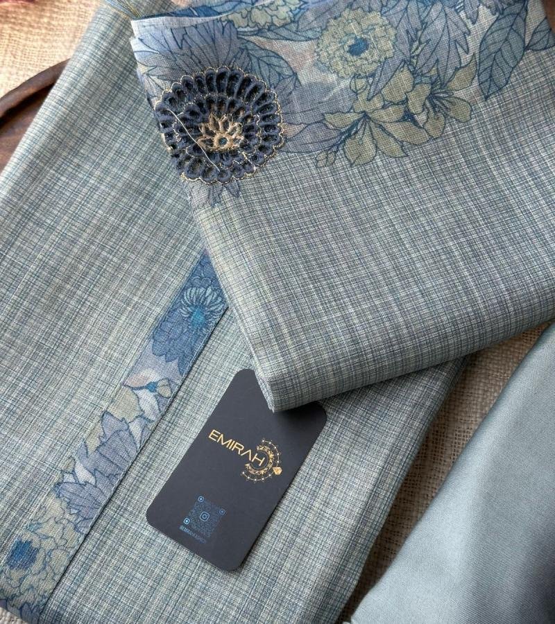  Subtle Bloom Kota Chanderi - Jet Black