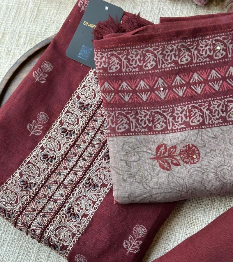 Indigo Charm Semi Linen Suit - Mixed Colors