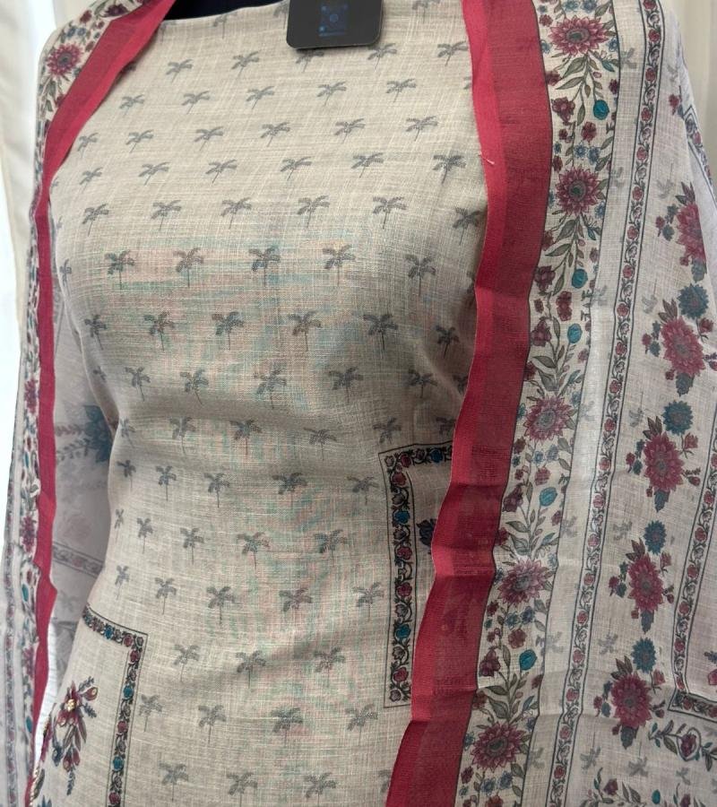 Semi linen suit - Ruby Red