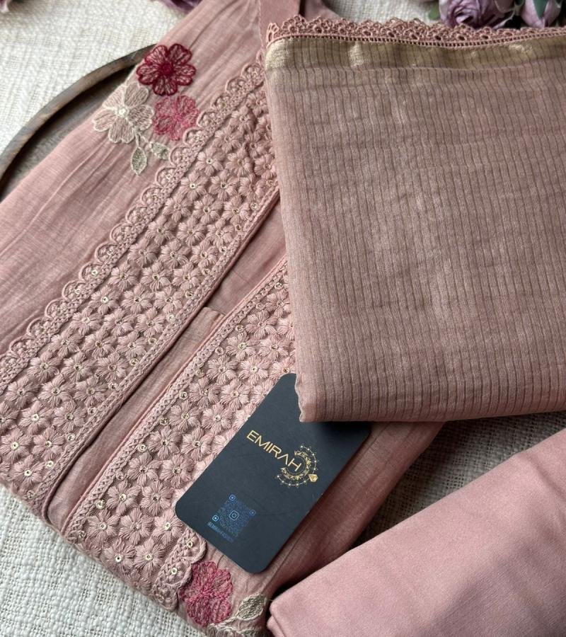 Mul Chanderi Suit Set - Ruby Red