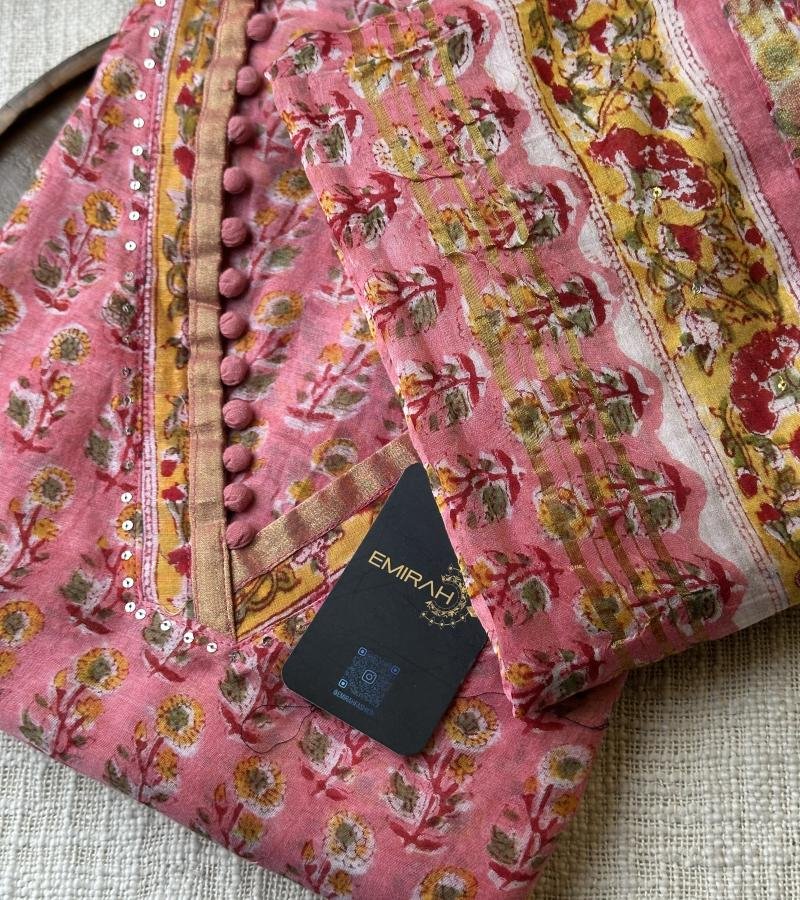 Timeless Chanderi Silk Elegance - Ruby Red