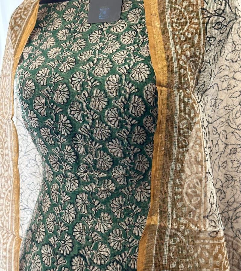 Kota Doriya Suit - Emerald Green