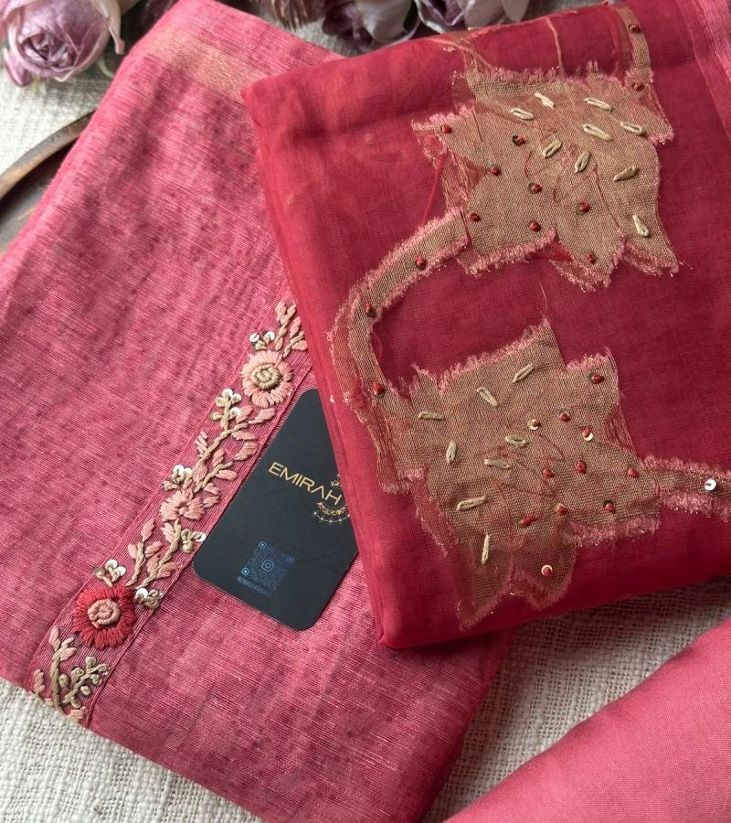  Timeless Kota Chanderi Grace   - Rose Pink