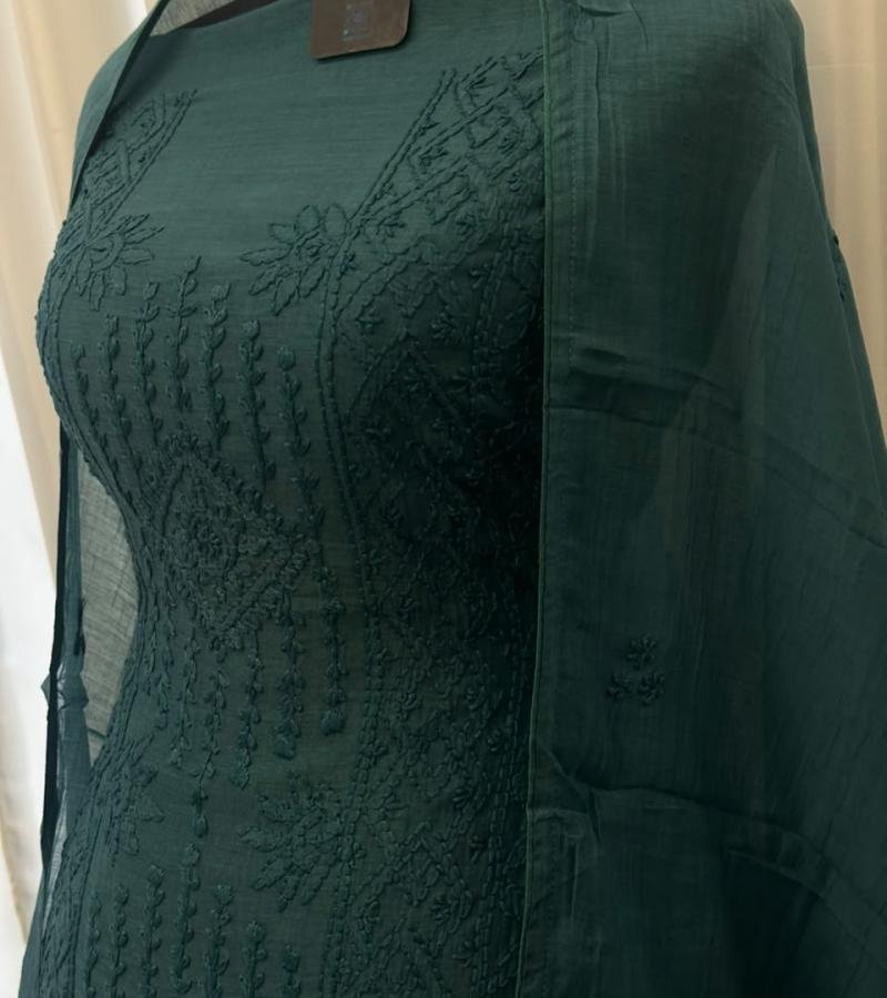 Whispered Elegance Mul Chanderi - Royal Blue