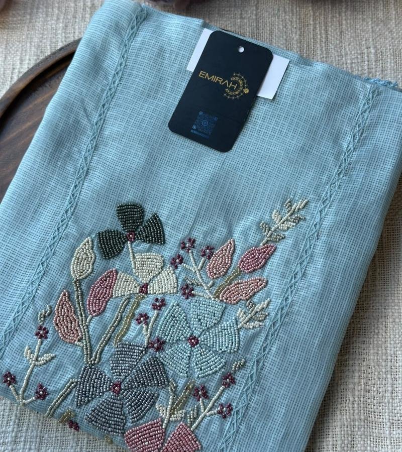 Celestial Bloom Kota Silk - Royal Blue