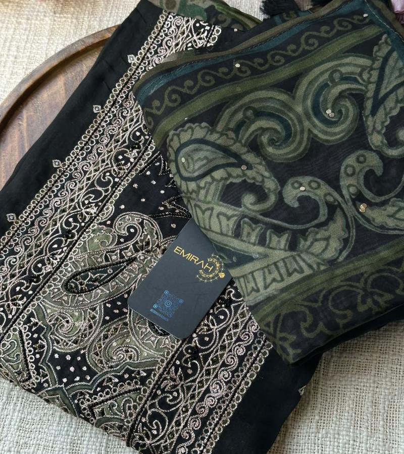 Regal Muse Muslin Silk - Jet Black