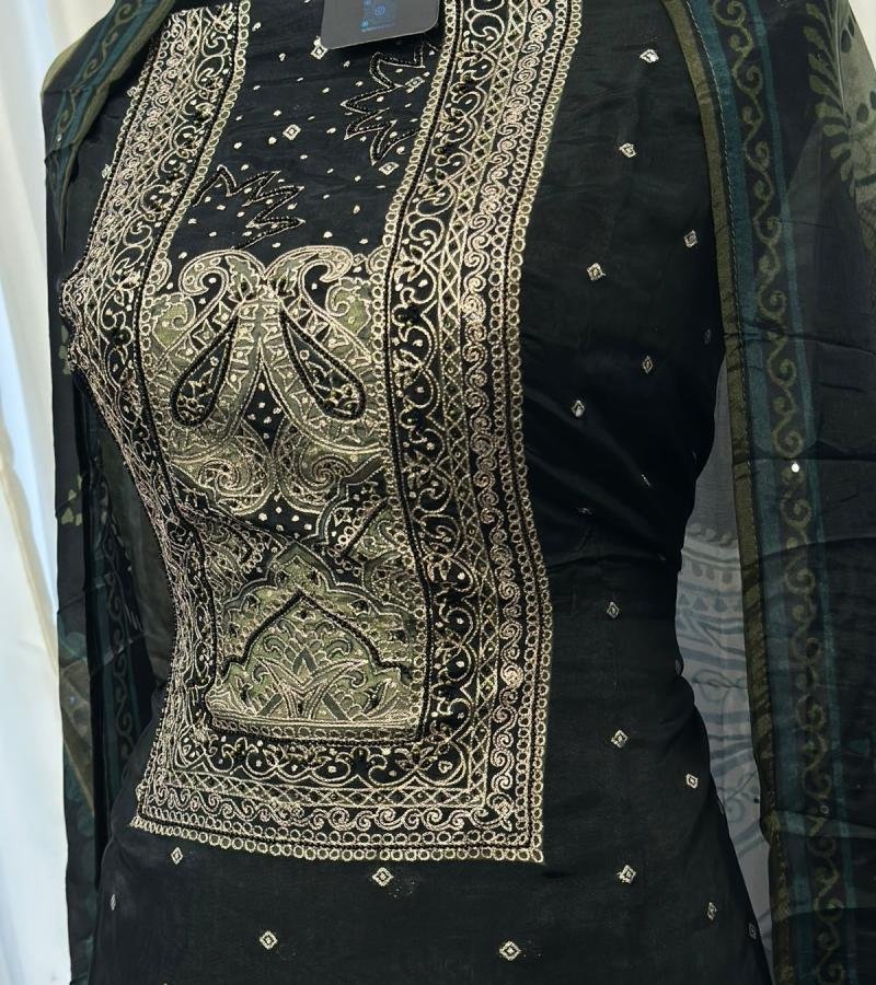Regal Muse Muslin Silk - Jet Black