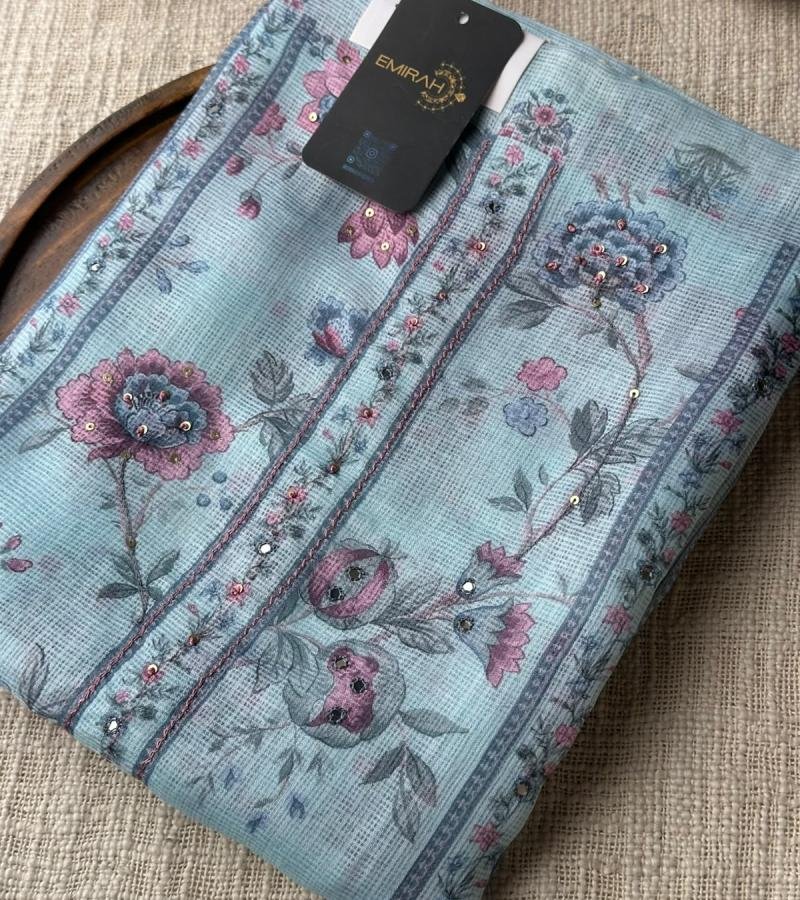 Blossom Whispers Kota Silk - Royal Blue