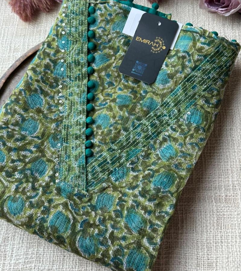 Verdant Grace Kota Doriya - Emerald Green