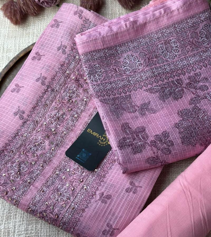 Blush Garden Silky Kota Elegance - Rose Pink