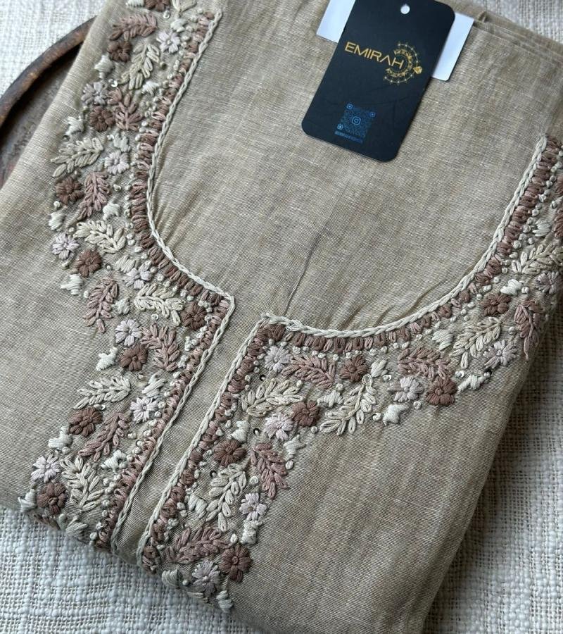 Jamdani Grace Chanderi Suit - Gold