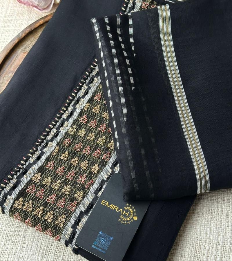 Classic Chanderi Suit - Jet Black