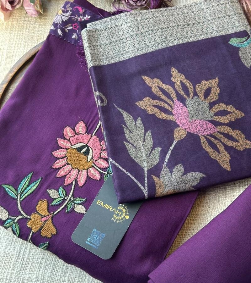 Premium Cotton Embroidered Suit Set - Mixed Colors
