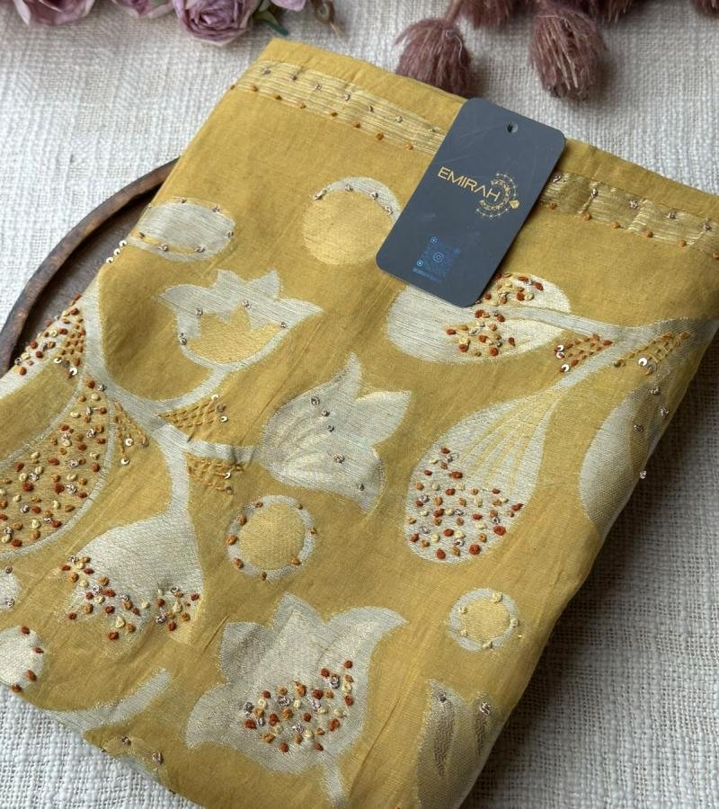 Chanderi Silk – Mustard Gold Grace - Mixed Colors