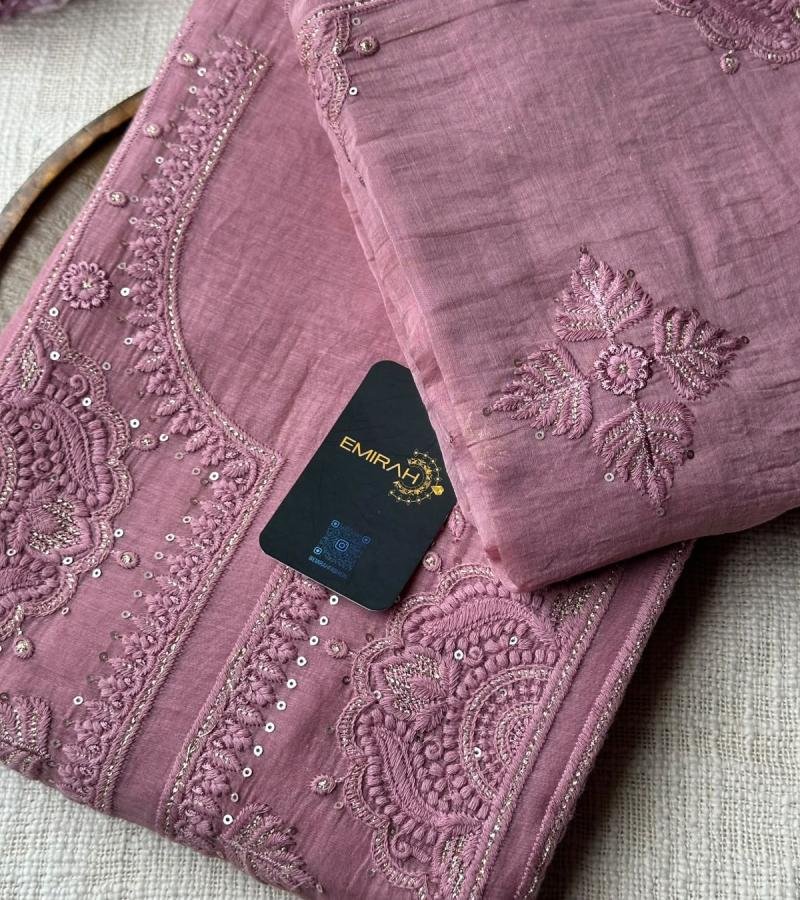 Mul Chanderi Floral Grace  - Mixed Colors