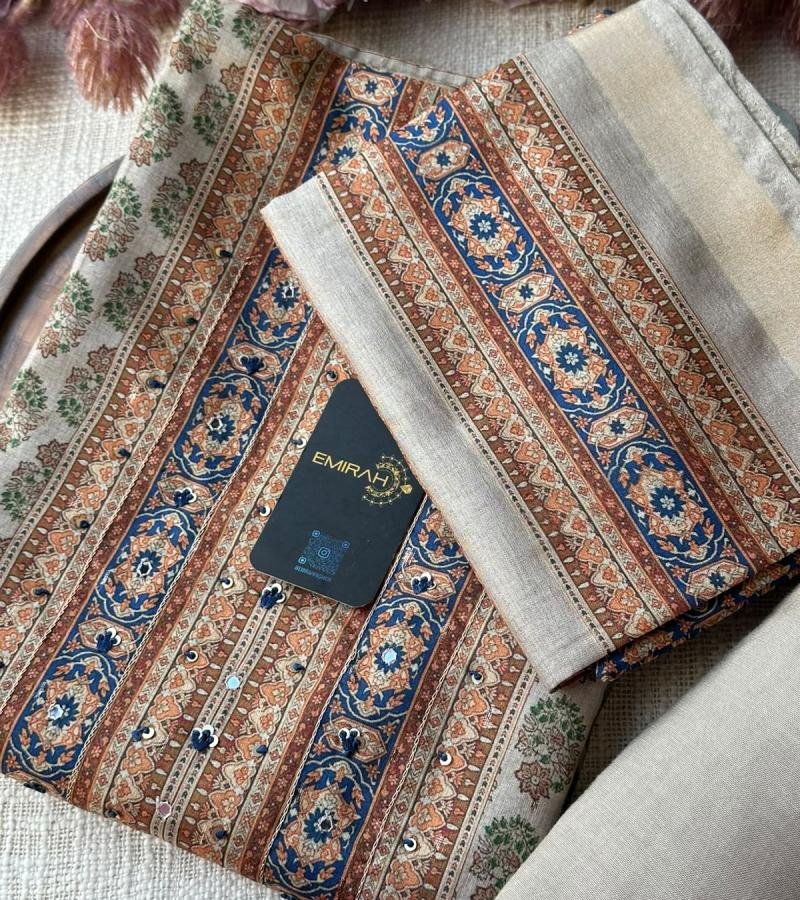 Soft Kota Chanderi Floral Suit - Mixed Colors