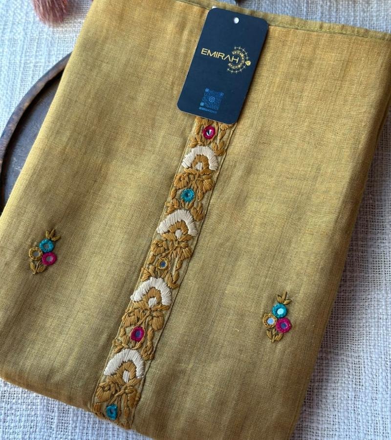 Chanderi with Jamdani Weaving - Mixed Colors