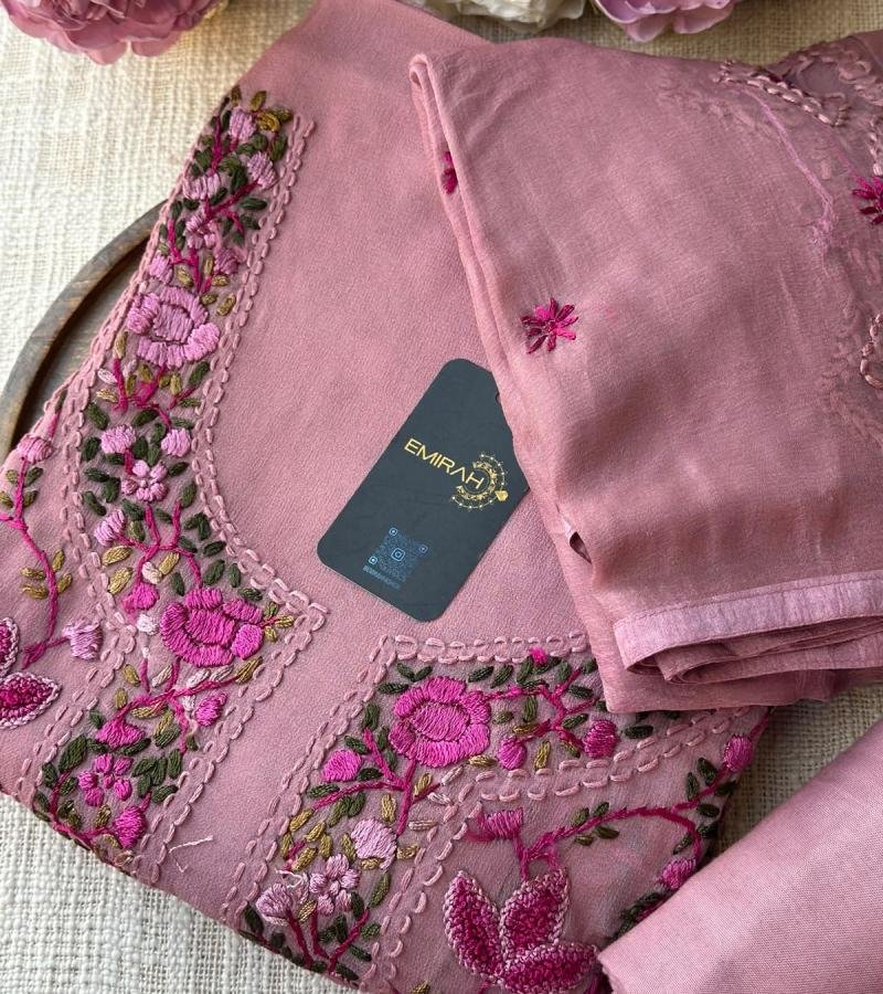 Georgette Suit - Rose Pink