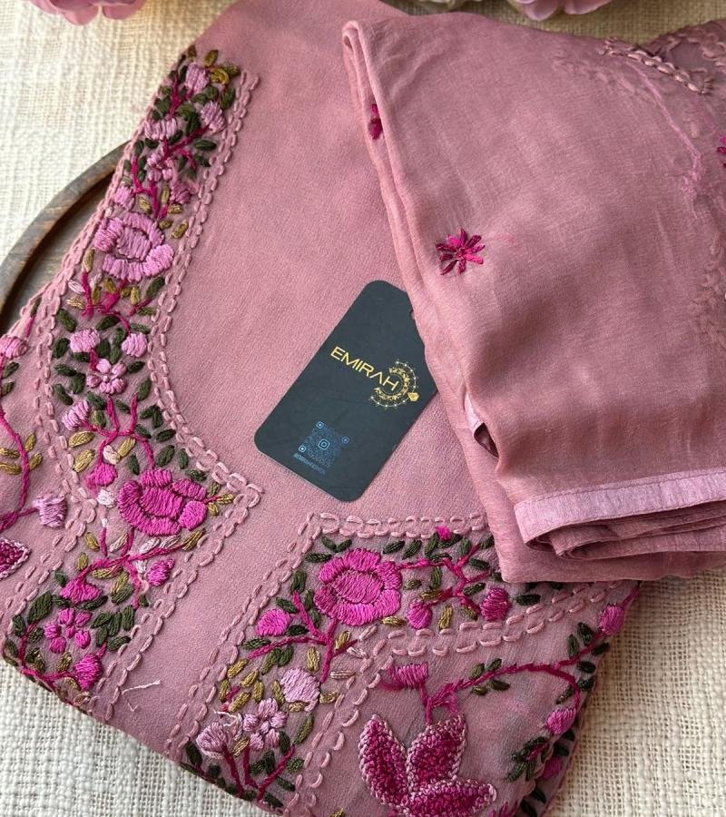 Georgette Suit - Rose Pink