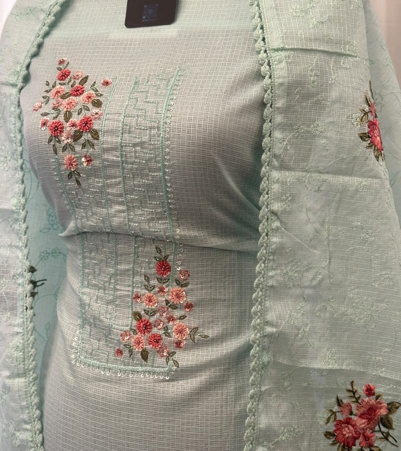 Kota Silk Embroidered Salwar Suit - Mixed Colors