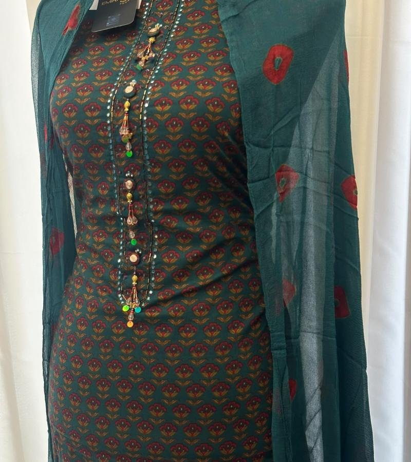  Cotton Floral Printed Salwar Suit - Mixed Colors