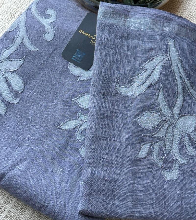 Pure Linen Unstitched Suit - Ruby Red