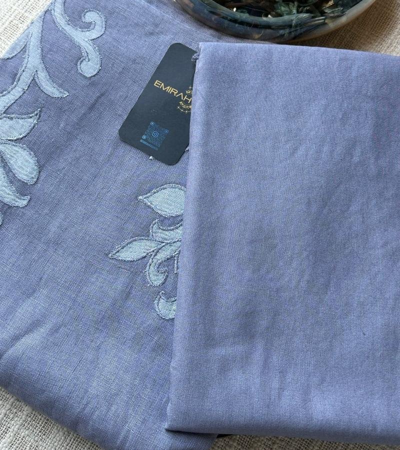 Pure Linen Unstitched Suit - Ruby Red