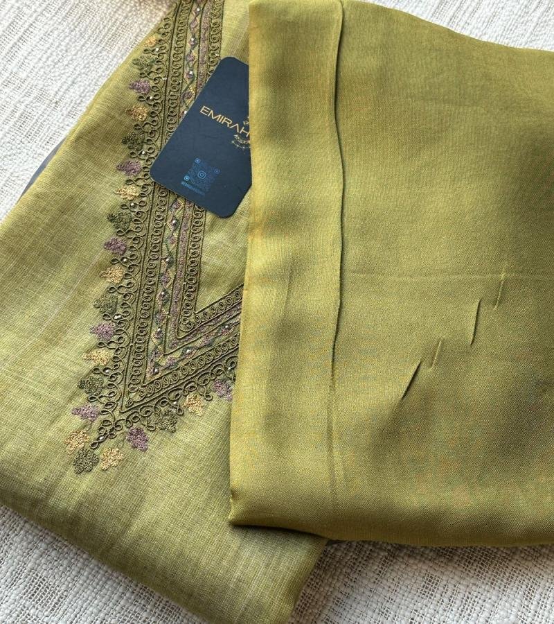 Tissue Linen Unstitched Suit - Mixed Colors