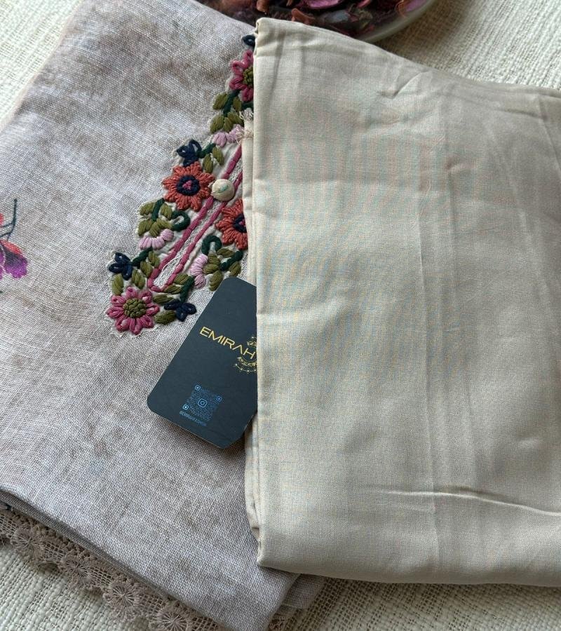 Semi Linen Unstiched Salwar Suit - Mixed Colors